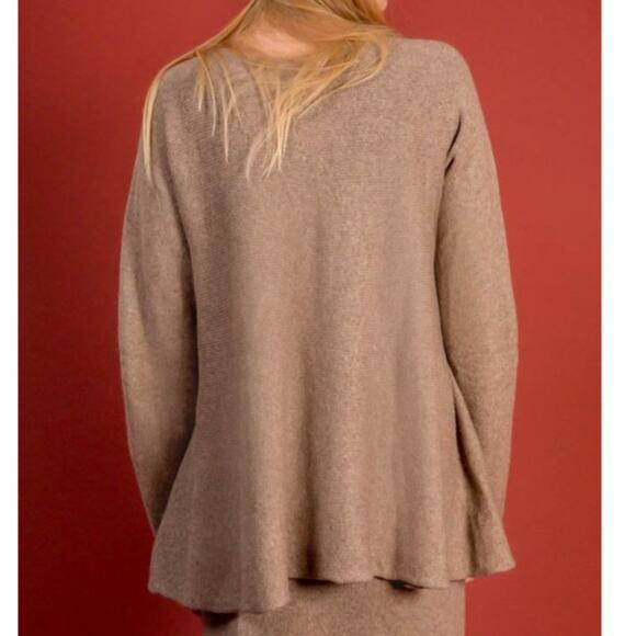Lauren Manoogian Flare Sweater Tan Pullover Alpaca Yak Long Sleeve‎ Sz 1 / XS-S - Picture 2 of 8